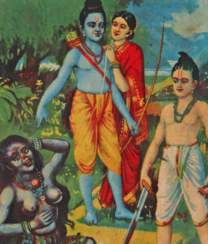 Vintage Ravi Varma - Ram, Sita and Lakshman