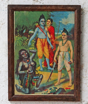 Vintage Ravi Varma - Ram, Sita and Lakshman