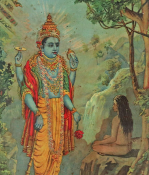 Narayan Darshan - Lord Vishnu - Vintage Print Ravi Varma