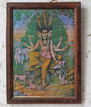 Lord Dattatreya - Vintage Art Print By Ravi Varma